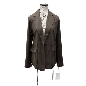 Bagatelle Dark Brown Women's Linen Blazer